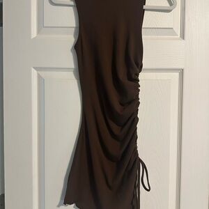 SHEIN Brown Asymmetrical Dress